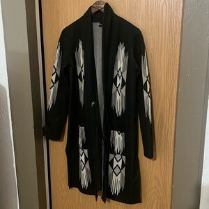 Cruel Girl Black Cardigan with White Patterns